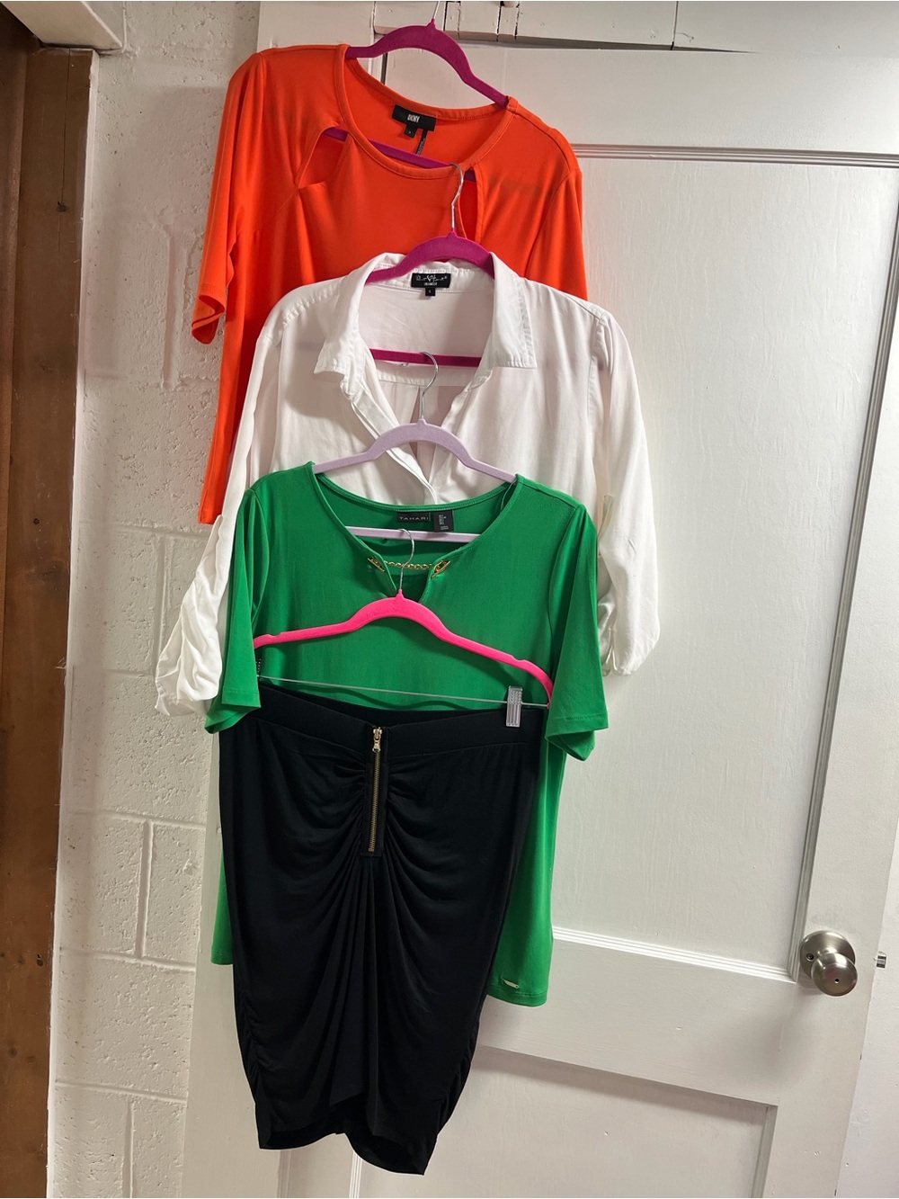 Lot of 4! Midi skirt/Bright Mixed Tops Bundle with DKNY and Tahari